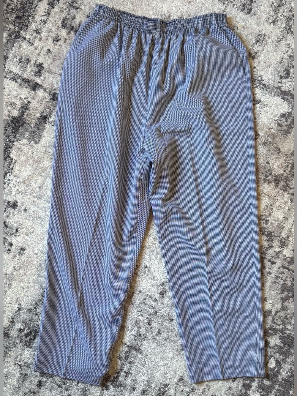 Alfred dunner women’s Elastic-Waist Light Blue houndstooth Pants size 16